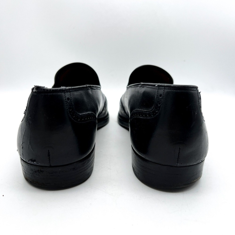 Grenson Bench Made English Leather Black Tassel Loafers Men's 13 B - Picture 15 of 16